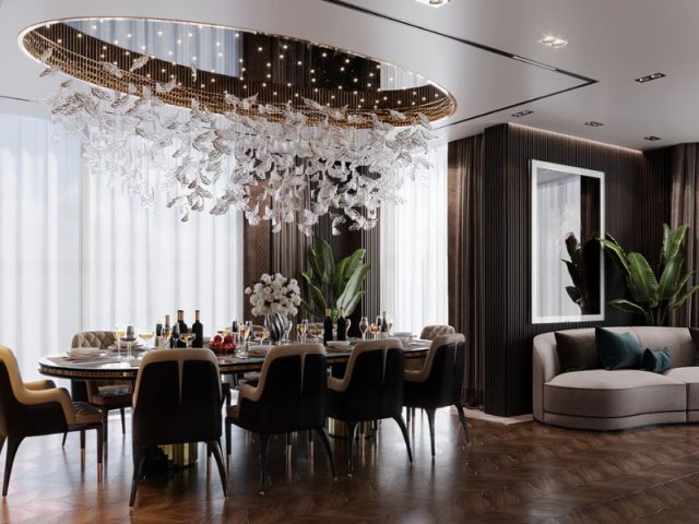 Mẫu thiết kết lấy gam màu gỗ là màu chủ đạo 