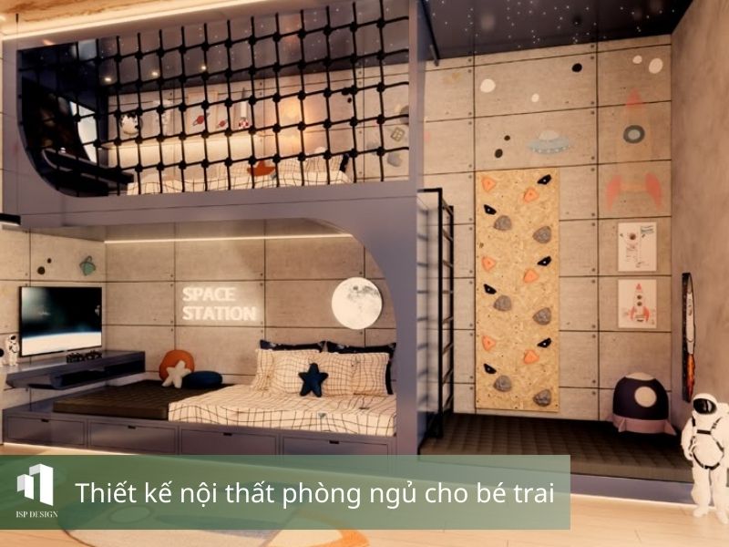 Thiết kế phòng ngủ thông minh bé vừa có không gian chơi vừa có không gian nghỉ ngơi
